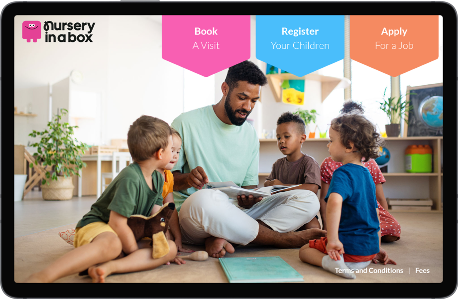 Nursery website with embedded forms